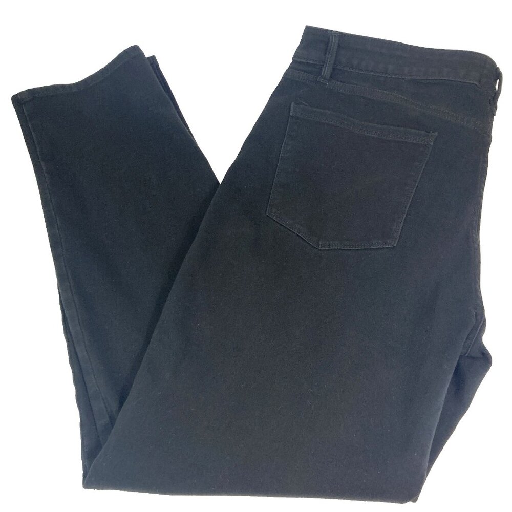 White House Black Market High Rise Slim Sculpt Jeans Women's Sz 16 L Black Denim